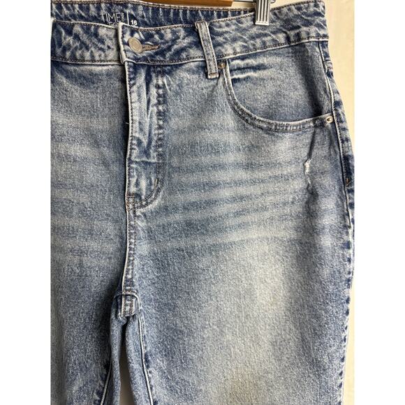 Time And Tru Womens 16 Mid Rise Bleached Out Jeans - Picture 3 of 12